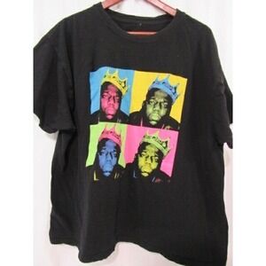 Notorious B.I.G. Wall‎ of Fame NYC Black T-Shirt Vintage Size XL